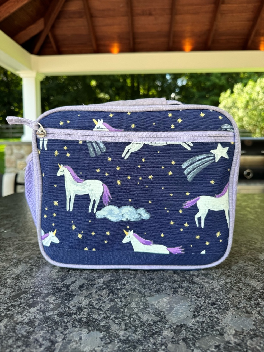 Pottery Barn Mackenzie Navy Night Unicorn Glow-in-the-Dark Lunch Box